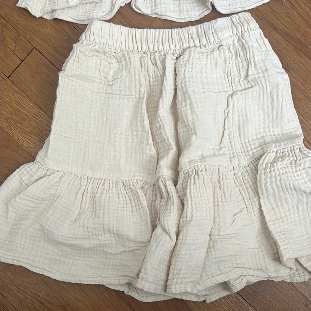 H&M Cream Gauze Two-Piece Matching Set - Picture 2 of 4